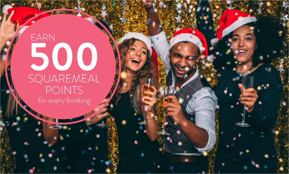 500 SquareMeal rewards points with every confirmed booking